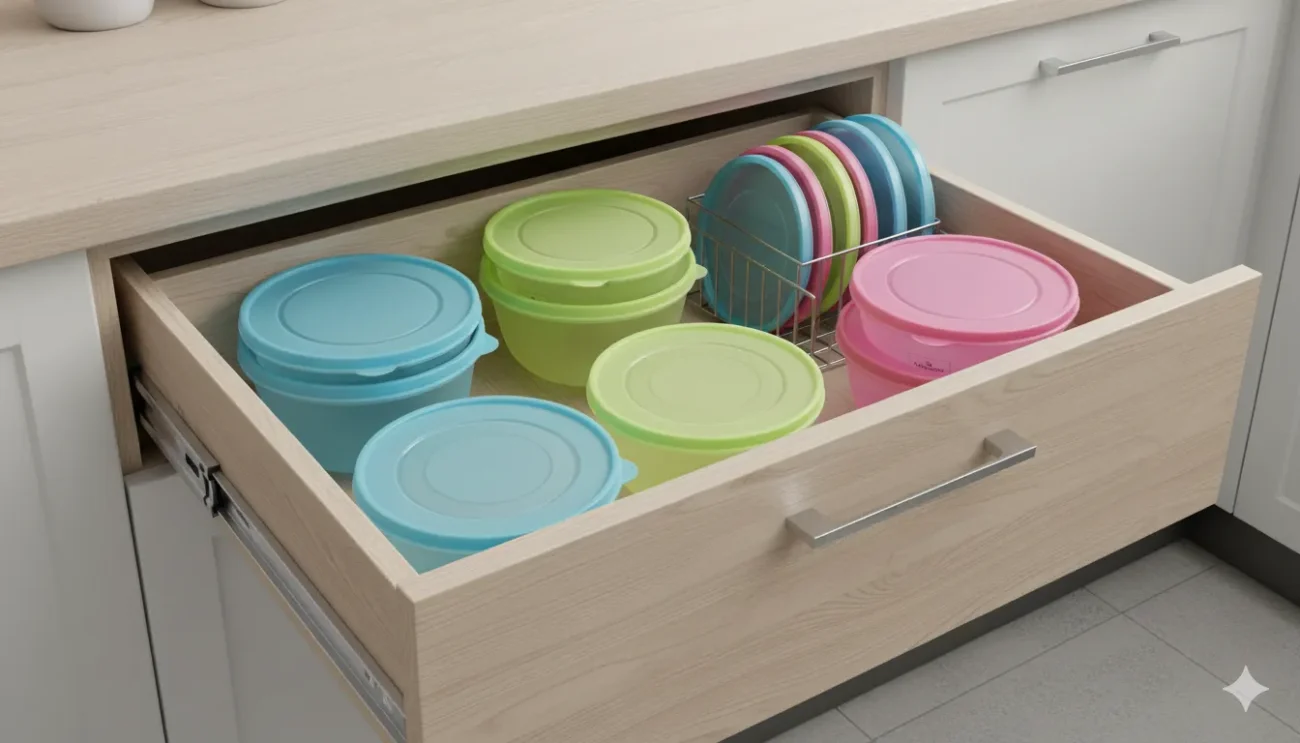 cara-menyimpan-wadah-plastik